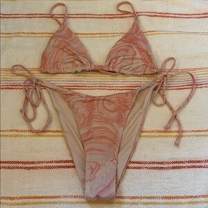 Medium - NWOT - L*Space - Pink Swirl Bikini Set